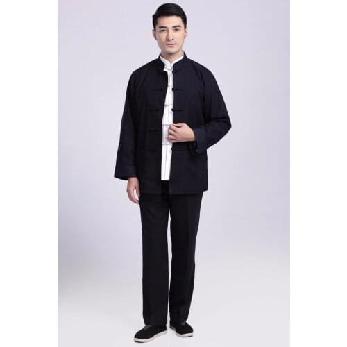 Shanghai Story Winter Tai Chi Woolen Kung Fu Shirt Pants Chinese Traditional Kungfu Clothing Set Uniform Tang Suit For Men