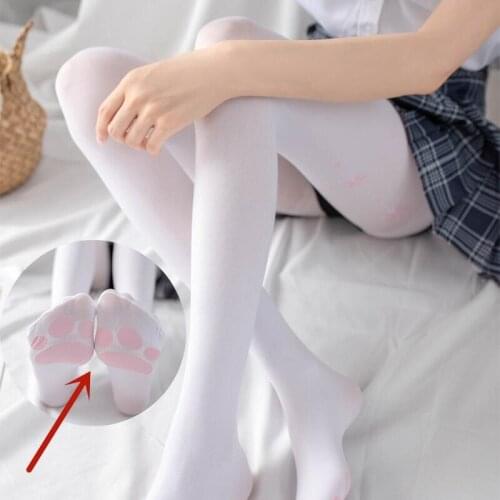 Cute stockings Japanese anime cosplay pantyhose stockings Lolita cartoon girl Halloween costume socks cat claw tight knee socks