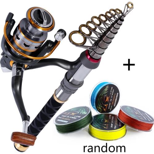 Sougayilang Stick Fishing Rod de Carbon Fiber Fishing Rod for Fish Olta Spinning Telescopic Mini Fishing Rod Set with Reel Pole