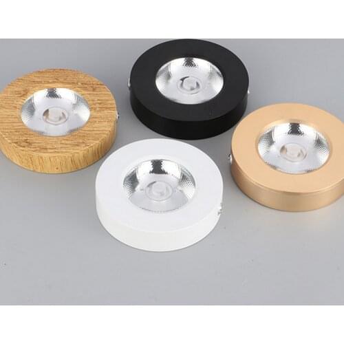 Ultrathin driverless COB led down light 5W 7W 220V led spot lamp surface mounted downlight lighting white black golden body