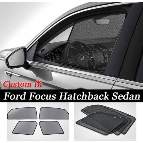 For kids travel Custom Fit Magnetic Car Side Window SunShades Cover Mesh For Ford Focus Hatchback Sedan Curtain Anti-UV