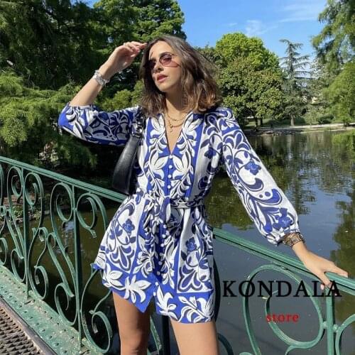 Za 2021 Chic Floral Print Vintage Mini Shirt Dress Long Sleeve Sashes V Neck Fashion Autumn Dress Elegant Stylish Vestidos