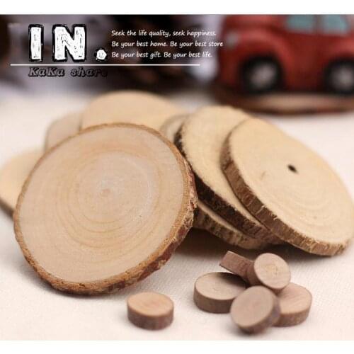 3pcs 3-5cm wooden base craft piece Zakka home desktop micro fairy garden decoration doll house kit DIY material accessories