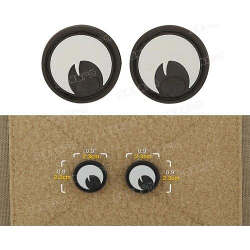 3D Cat Eye Patch Reflective IR Patches Rubber Biker Fastener PVC Glow In Dark Badges Military Tactical Patch