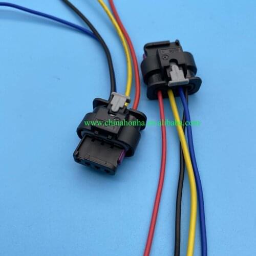 4 Pin female Fuel Injector Intake Pressure Sensor Plug Connector 4F0 973 704 1-1718645-1 With Pigtail