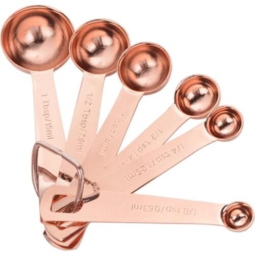 6Pcs/Set Thick Stainless Steel Accurate Measuring Spoon Kitchen Cooking Seasoning Tool