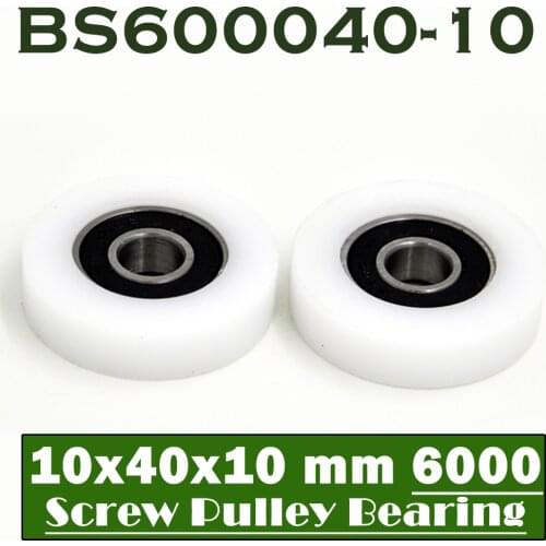 6000 2RS Ball Bearing Covered With POM plastic 10*40*10 mm ( 2 PCS ) Plastic Pulley Bearings 6000 RS