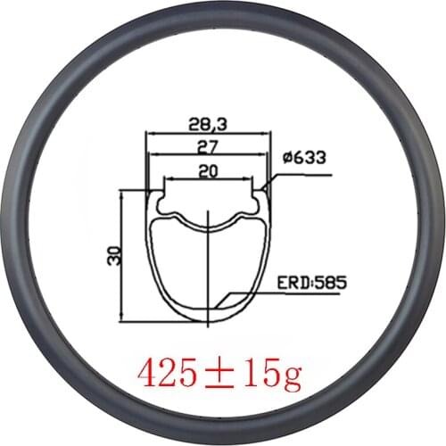 700c 30mmx27mm carbon rim Tubeless clincher disc brake UD 3K 12K matte glossy 30mm deep 27mm wide 18H 20H 24H 28H Road race bike