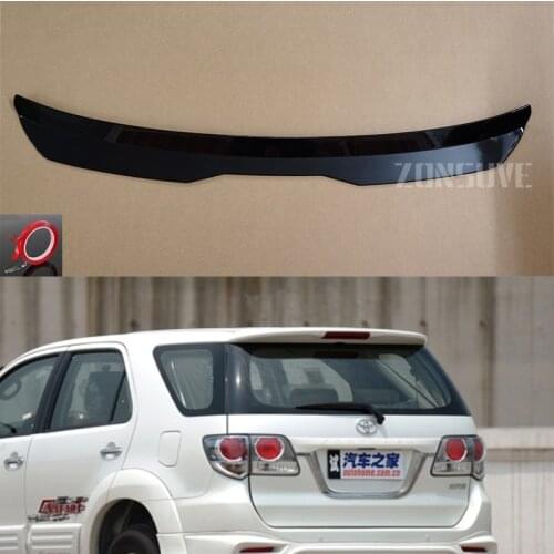 Use For Toyota Fortuner 2015-2017 Year Roof Spoiler Carbon Fiber Look Accessories Body Kit Factory Style