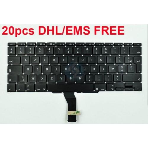 Free DHL/EMS 20pcs AZERT Keyboard For Macbook AIR 11" A1370 A1465 French FR Keyboard 2011 2012 2013 2014 2015
