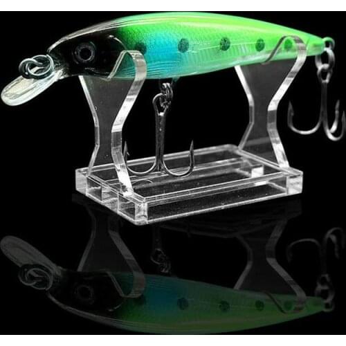 Fishing Lure Display Stand Easels Fishing Lure Showing Swim Lure Acrylic Stand Wobblers Shelf For Store Deep Crankbait Bait D5R8
