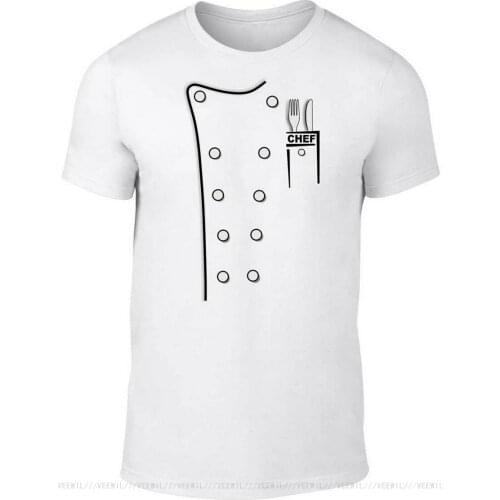 Mens Chef Whites T Shirt Funny Cooking Gift Cook Food Outfit Kitchen Costume Cool Casual Pride T-Shirt Homme