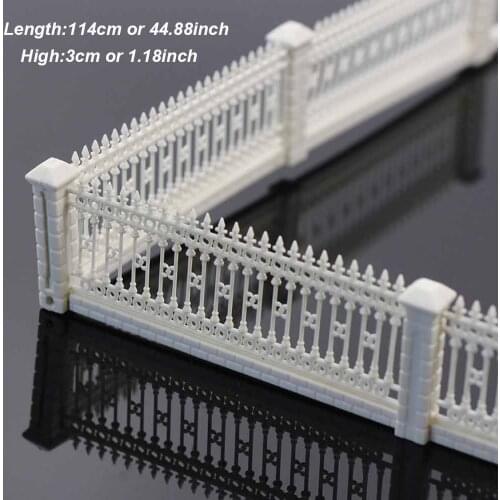 HO OO scale 44.88" DETACHABLE Model Building Fences 1:87 for Model Railway Layout 3x23cm GY63087