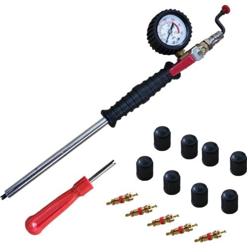 Pressure test switch tire inflatable nozzle crank durable car large truck copper head valve core valve nozzles single head wrenc