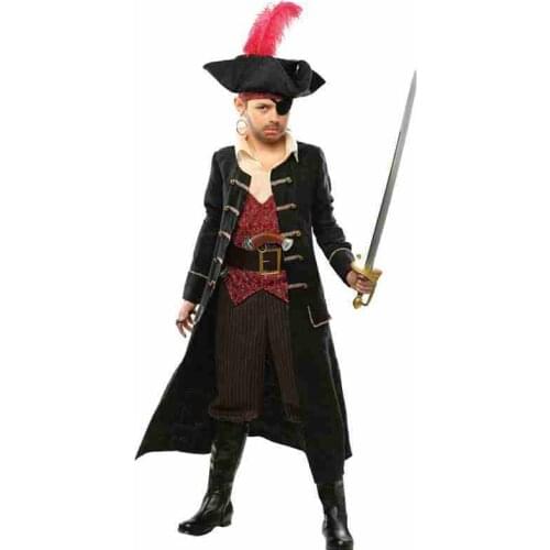 Free shipping Pirates Halloween Fancy costume for children Jack Cosplay boy Carnival costume party For kid