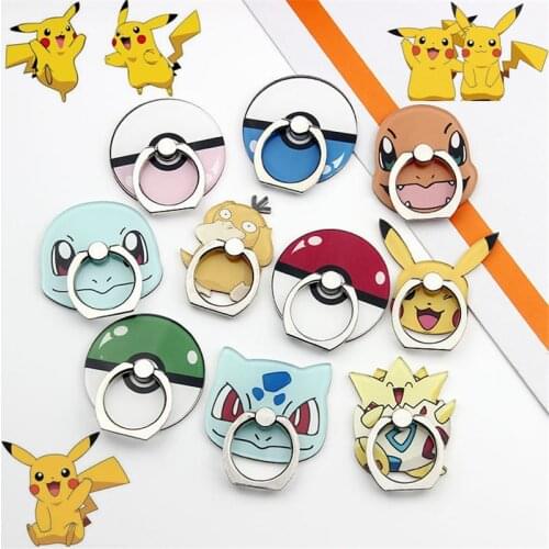 Pokemon Cartoon Anime Character Creative Mobile Phone Ring Stand Various Styles Portable Suitable for Home Outdoor Activities