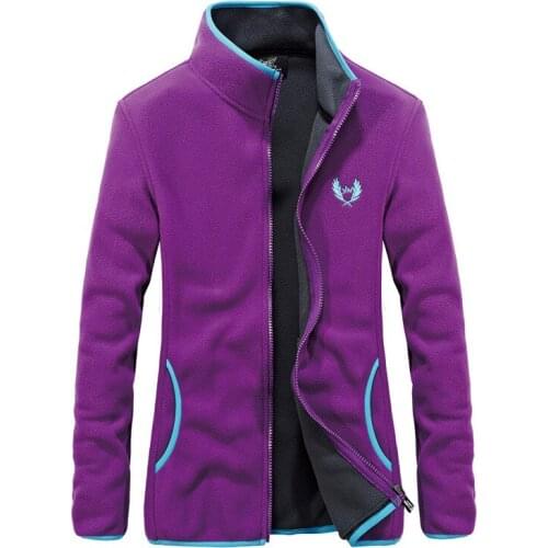Autumn Winter Womens Fleece Jacket Outdoor Sports Camping Hiking Windproof Thermal Comfortable Jackets Coat Plus Size L-4XL