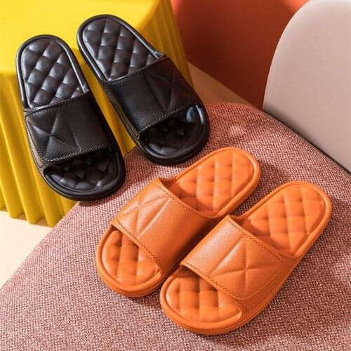 Summer Casual Household Couple Shoes EVA Mens Thick-Soled Outdoor Wear Indoor Silent Non-Slip Bathroom Bath Slippers Women