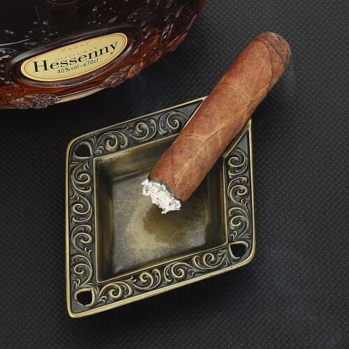 Galiner Metal House Ashtray Outdoor Travel Cigar Ashtray Home Pocket 1 Cigar Holder Ash Tray For COHIBA Cigars