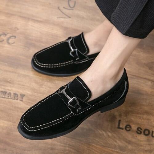 Brand Frosting Loafers for Men Size 37-48 Plus Men Boat Shoes Moccasin Homme Casual Shoes Men Party Wedding Men Dress Shoes