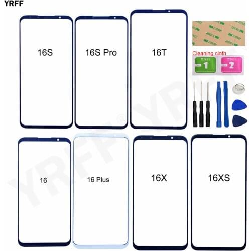 New Front Outer Glass Cover For Meizu 16 Plus 16S Pro 16T 16X 16XS Front Glass Panel (No Touch Screen) Phone Assembly Parts