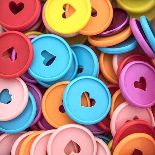 24MM Mushroom Plastic Disc Notebook Binder Ring Matte Binding Buckle DIY Planner Accessories 360 Degree Foldable School Supplies