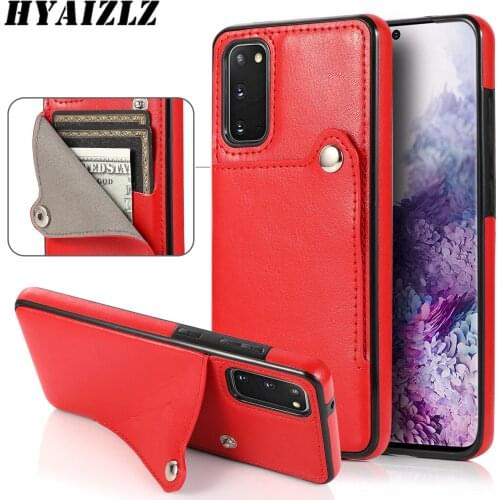 Leather Card Pocket Holder Phone Cases for Samsung Galaxy S20 FE Note 10 20 Ultra S10E S9 S8 Plus S7 Edge TPU Shockproof Cover