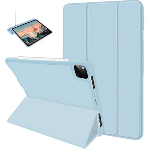 Smart Case for iPad Pro 10.5 11 12.9 2020 Cover with Pencil Holder for iPad Air 4 10.9 Case 10.2 8th Air 1 2 9.7 Funda Coque