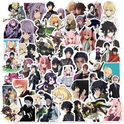 10/50pcs Cute Seraph Of The End Anime Stickers Skateboard Guitar Laptop Luggage Bicycle Sticker Kids Waterproof stikers Toys