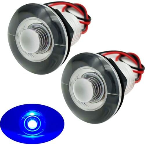 Marine Boat RV Waterproof Submersible 12V Livewell Blue LED light 2PCS IP68