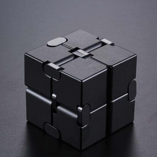Magic Cube Aluminium Cube Toys Premium Metal Deformation Magical Anti-stress relief Cube Stress Reliever for Anxiety