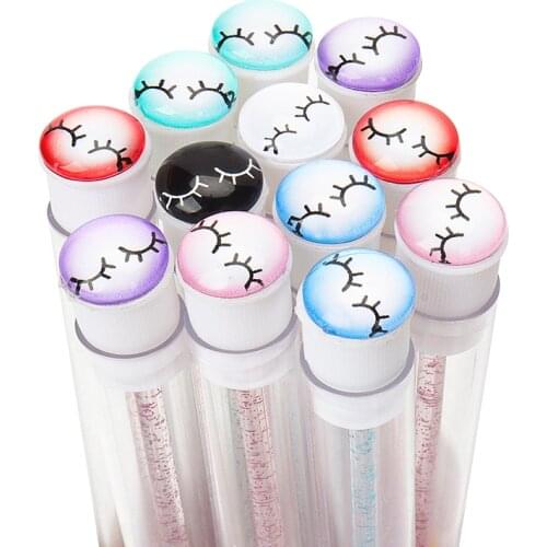 10 pcs Reusable Eyebrow Brush Tube Disposable Crystal Eyelash Brushes Replaceable Dust-proof Broken women Makeup Tools