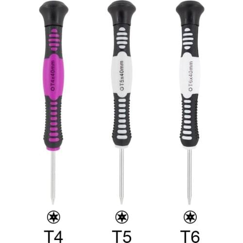 140mm Colorful Magnetic S2 Screwdriver Good Plating T4 T5 T6 Screwdriver Plastic Handle Key Wholesale Screw Driver 200pcs/lot