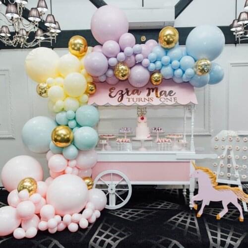 182pc/lot Mixed Macaron Latex balloons Wedding birthday party decorations Globos Baby Shower Girl 1st Birthday Party Balloons