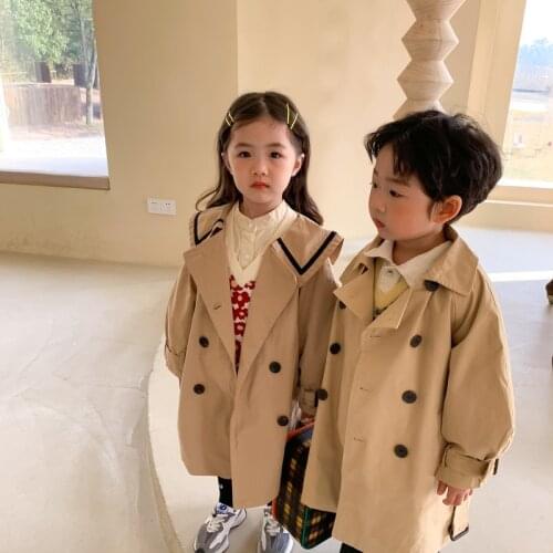 2021 Kids Clothes Long Girls Coat Boys Jacket Fashion Outfit spring jacket boys letters baby girl coat