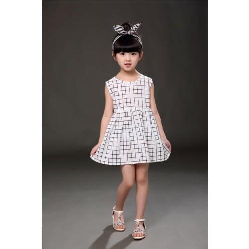 2020 Fashion Newborn Baby Girl Toddler Infant Plaids Princess Dress Summer Outfit Girls Dresses 6-36M Vestidos BB Kids Clothes