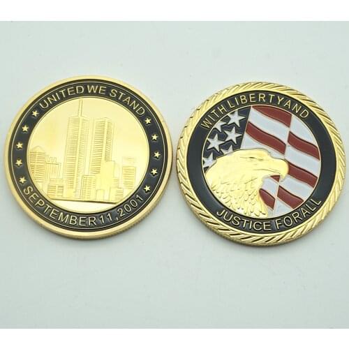 5pcs/lot September 11th 911 New York City American liberty justice Eagle Coins Souvenirs Collection