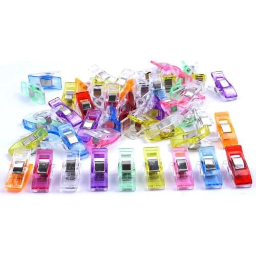 50Pcs Sewing Craft Quilt Binding Plastic Clips for Sewing Multicolor Plastic Clips Sewing Clip Sewing Accessories