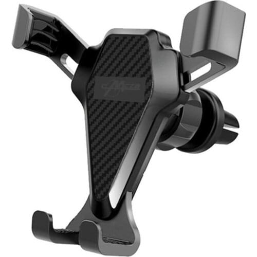 Car skin texture mobile phone bracket car gravity air outlet car navigation bracket instrument panel suction cup type