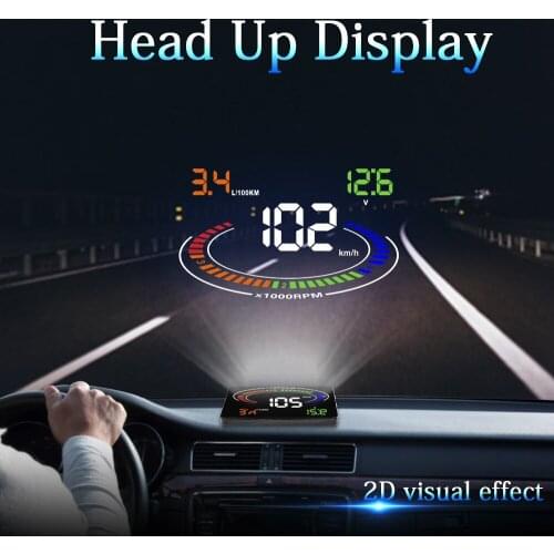 Car OBD2 HUD E300 Head Up Display Diagnostic Tool Projector Digital Speed Security Alarm Water Temperature Voltage Alarm