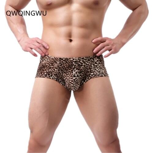 Men Boxers Seamless Breathable Polyester Boxers Short Sexy Mens Leopard Boxer Underwear Bodysuit Soft And Comfortable Men Boxers
