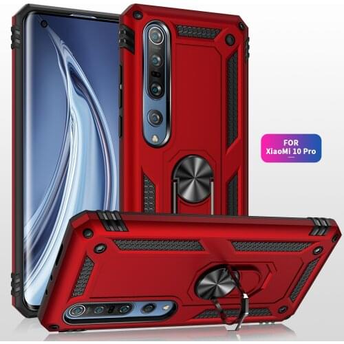 For Xiaomi 10/10 Pro Cases Shockproof Armor Magnetic Metal Ring Stand Bumper Case Back Cover For Xiaomi 10/10 Pro Phone Case