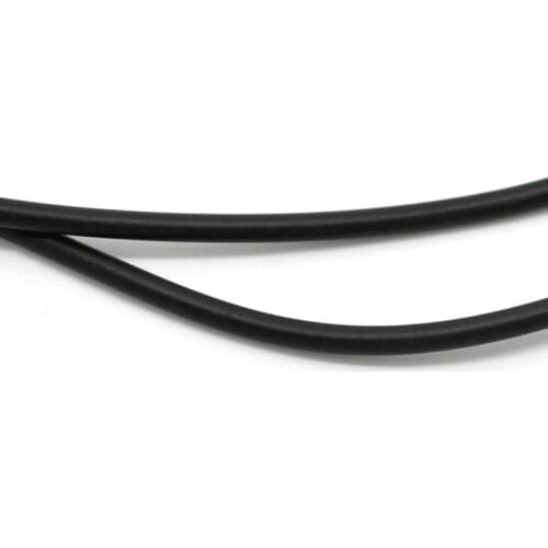 8Seasons Handmade Black Round Rubber Jewelry Cord DIY Making Necklace Jewelry Findings 3mm( 1/8") - 2mm( 1/8") Dia.. 10M Length