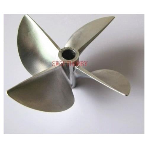 CNC 1/4 6.35 Aluminum Propeller D67mm 4 bladed 6717 Prop P1.7 For RC Boat