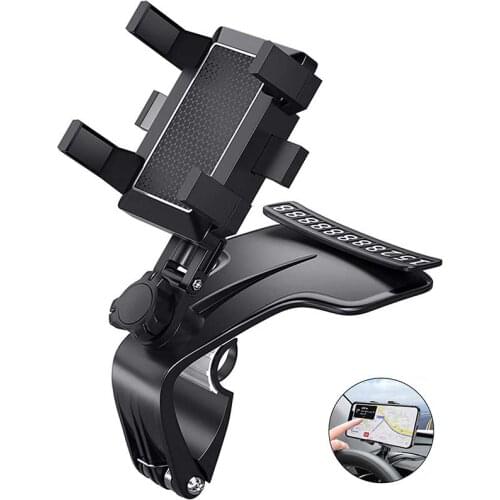 Upgrade Cell Phone Automobile Cradles Dashboard Phone Holder for Car Mount Phone Clip for 3-7inch Smartphone 1200° Rotation
