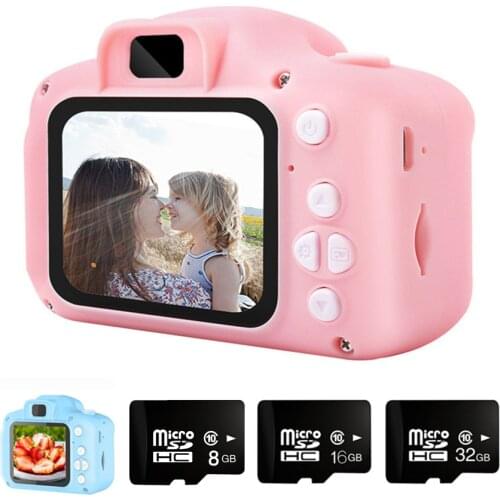 Kids Camera 2000W Cute Childrens Camera With 16GB TF Card Waterproof 1080P HD Screen Camera Video Toy Outdoor Photography
