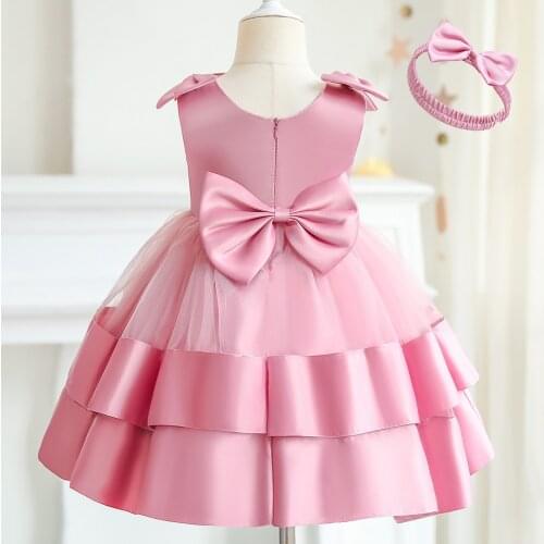 Baby Girls 1st Birthday Dress Kids Lace Chritening Gown 2 Years White Baptism Princess Costume Toddler Girl Wedding Party Dress