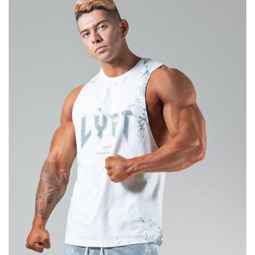Men Fitness Running Mesh Breathable Bodybuilding Stringer Tank Tops Men Gym Sleeveless Shirt Vest Singlet Sportswear Workout