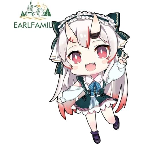 EARLFAMILY 13cm x 9.2cm for Nakiri Ayame Hololive Car Accessoires Stickers Camper Anime Decals Windows Windshield Decoration