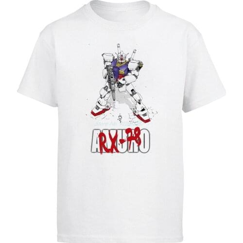 Mens Akira Style nowa generacja Gundam Char Aznable Artsy T shirt oversized Short Sleeve Harajuku Print Tops Shirt Men clothing